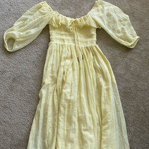 Free People Oasis Midi Dress -Yellow